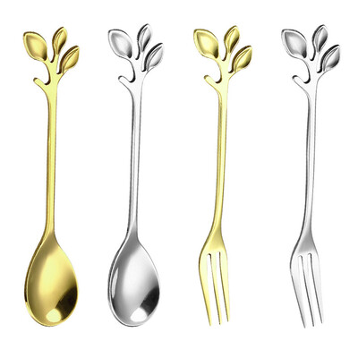 

Tree Branch Shape Dessert Spoon Fork Coffee Stirring Milktea Tea Ice-cream Scoop Tableware