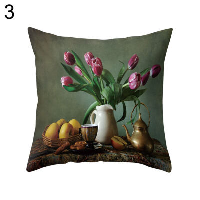 

Flower Vase Throw Pillow Case Cushion Cover Sofa Bedroom Car Cafe Office Decor