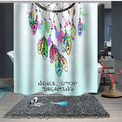 

〖Follure〗Popular Waterproof Shower Curtain With 12 Hooks Printed Bathroom 180x180cm