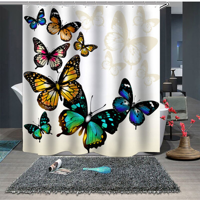

〖Follure〗Popular Waterproof Shower Curtain With 12 Hooks Printed Bathroom 180x180cm