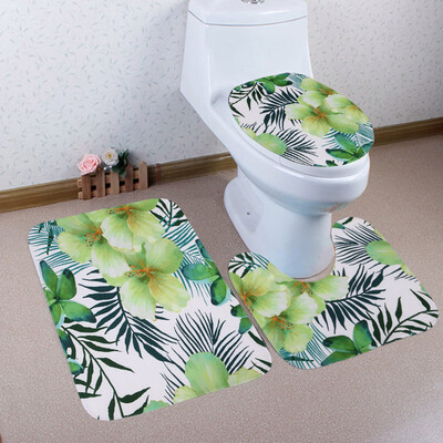 

〖Follure〗Bathroom Toilet Three Piece Floor Mat Door Mat Bathroom Carpet