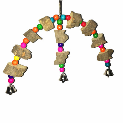 

Parrot Chewing Toy With Colorful Beads Bird Beak Grinding Teeth Toy Parrot Cage Swing Perch Grinding Toy