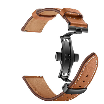 

〖Follure〗Butterfly buckle Leather Wrist Watch Strap Band For AMAZFIT 22S 22MM