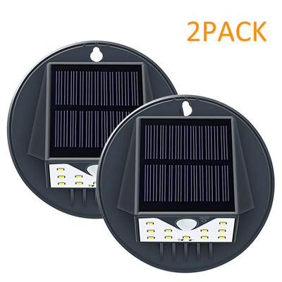 

Solar Powered Motion Sensor Wall Light 2pack Outdoor IP65 Water-resistant Night Light for Door Pathway Garage Garden