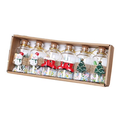 

Christmas Gift Box Wishing Bottle Christmas Tree Snowman Christmas Boots Ornament Pendant