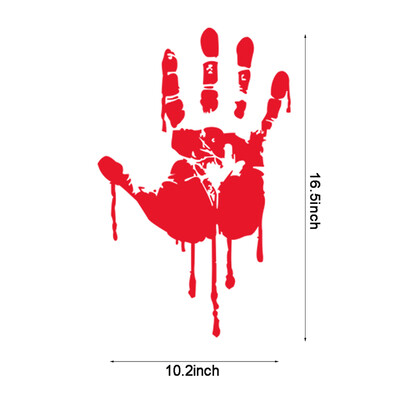 

Halloween Wall Sticker Bloody Drip Handprint Wall Decals Window Clings Decals For Bathroom Haunted House Home Decor 1