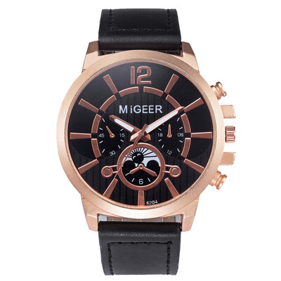 

〖Follure〗MIGEER High-End Fashion Mens Stainless Steel Watch Analog Alloy Quartz Watch