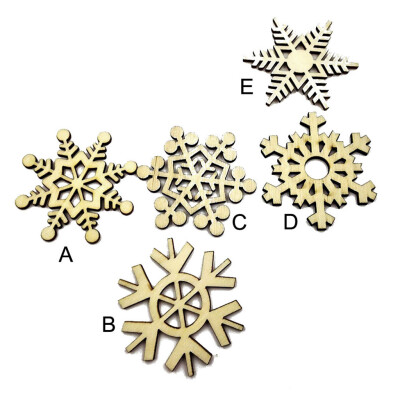 

Toponeto Assorted Wooden Snowflake Xmas Wedding Tree Hanging Ornament Decor Sturdy