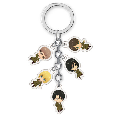 

Anime Attack On Key Chain Acrylic Pendant Anime Accessories Cartoon Cosplay Anime Fans Gifts