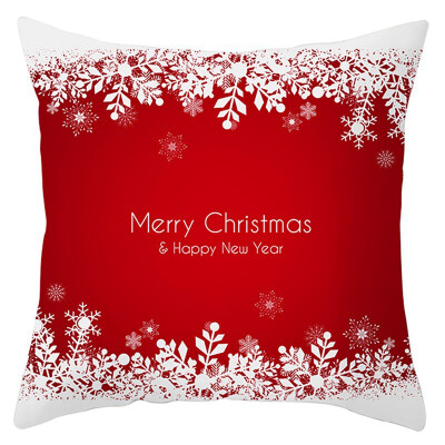 

45x45cm Christmas Red Pillowcase Soft Peach Velvet Decorative Printed Pillowcase With Zipper Poszewki Na Poduszki Kissenbezug