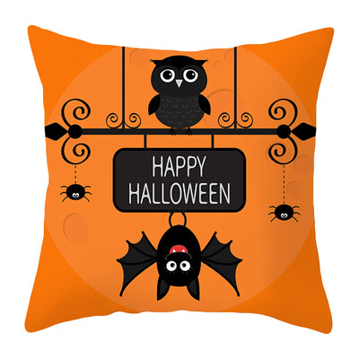 

Pillows Cover Decor Halloween Pillow Cases Polyester Sofa Pumpkin Ghosts Cushion Cover Home Decor