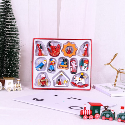 

Tailored Christmas Doll Painted Wood With Santabear Xmas Kid Toys Gift Ornament Toy
