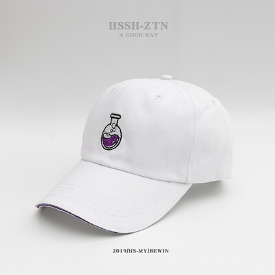 

Hat ladies summer sun protection baseball cap Korean version cartoon embroidered cap mens outdoor outing sun hat custom
