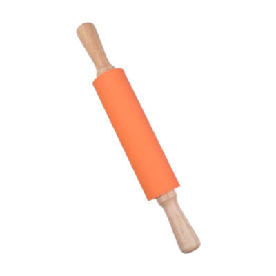 

Household Rolling Pin Non-Stick Wooden Handle Silicone Rolling Pin Pastry Dough Flour Roller Kitchen Baking Cooking Tools