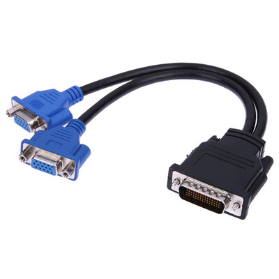 

DMS-59 Pin Male to 2 VGA 15 Pin Female Adapter Cable TV Projector Computer Two VGA Outputs Splitter Cord Wire