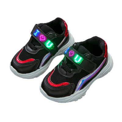 

Children Luminous Shoes Boys Girls Sport Running Shoes Baby Flashing Lights Fashion Sneakers Toddler Little Kid LED Sneakers