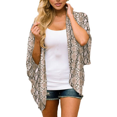 

Women Vintage Floral Blouse Oversize Shawl Kimono Loose Cardigan Boho Chiffon Beachwear Clothes Tops