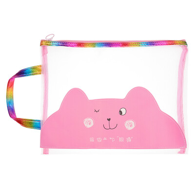 

Mesh Zipper File Bags Documents Makeup Paper Pouch Pocket for Office School New