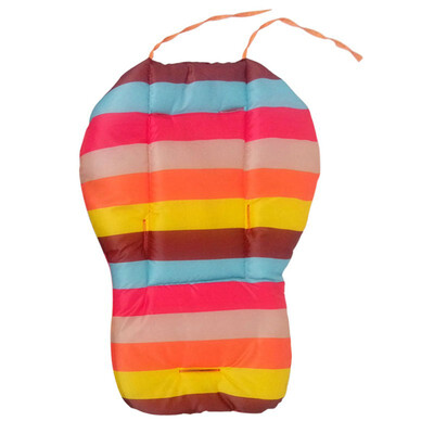 

Comfortable Practical Thick Waterproof Stroller Stroller Pad Chair Pad Cushion Pad Rainbow