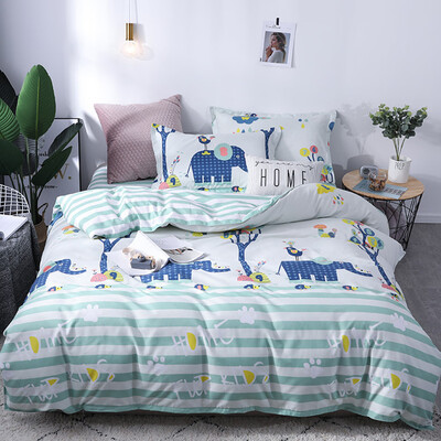 

Toponeto Four Piece Bedding Tribute Cotton Pillowcase Creative Pattern Full Size