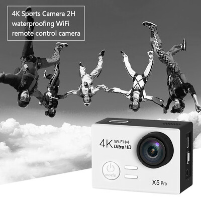 

〖Follure〗X5 Pro 4K Sports Camera 2H WiFi remote control camera With Remote-control