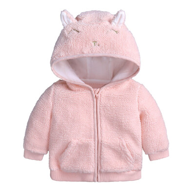 

Baby Winter Coat Infant Plus Velvet Thick Cotton Jacket New Boys Girls Hooded Jacket Outerwear Baby Clothing 0-18M