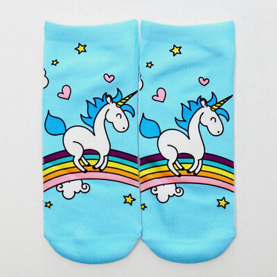 

Women Socks Unicorn Animal 3D Cartoon Funny Cute Socks Novelty Meias Print Ankle Socks Chaussette Exquisite Hocoks Soxs