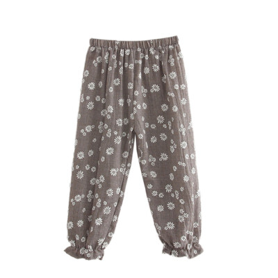 

Kids Clothes Girls Pants Newly Floral Loose Full Pant For Children Girls Elastic Trousers