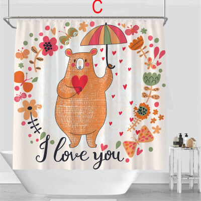 

Toponeto Digital Printing Creative Scenery Shower Curtain Bathroom Fabric Shower Curtain