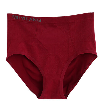 

Fashion High Waist High Elastic Tummy Hips Anti-Lighting Slim Ladies Briefs Solid Letter Print Briefs Women Underwear