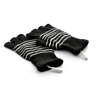 

1 Pair USB Powered Heating Heated Winter Hand Warmer Gloves Washable BlackCoffee