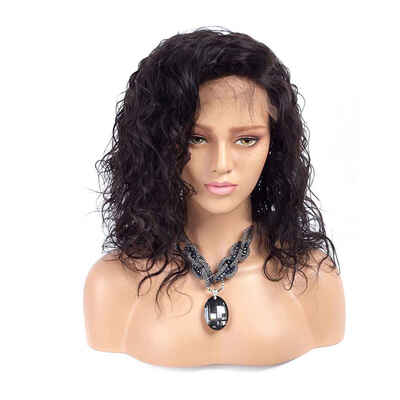 

Women Heavy Density Lace Front Curly Wig Fibre Black Long Wavy Hairpiece Female Fake Hair