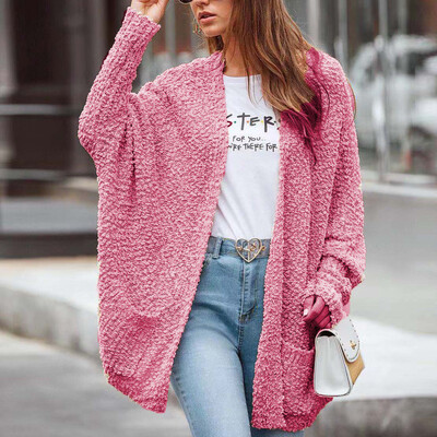 

Tailored Womens Loose Fit Long Sleeve Knitted Cardigan Coat Tops
