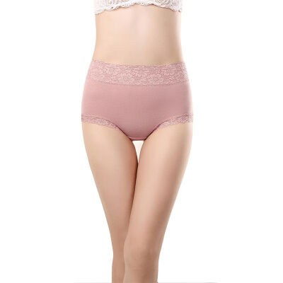 

Women High Waist Cotton Briefs Ladies Breathable Seamless Lace Underwear Panties Sexy Ultra-thin Traceless Solid Panties