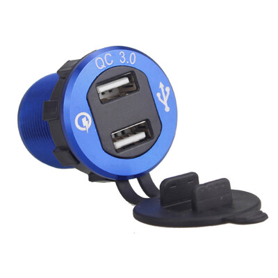 

QC 30 12V24V Dual USB Port Car Cigarette Lighter Socket Plug LED Voltmeter