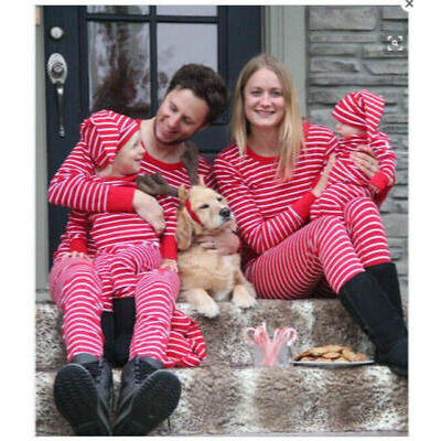 

Family Matching Christmas Pajamas Set Adult Kids Xmas Sleepwear Nightwear Outfit