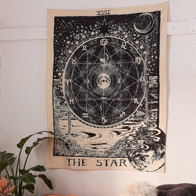

Tarot Hanging Tapestries Hippie Sun Moon Blanket Decor Hanging Mat Tapestry Wall Home Yoga Carpet Star