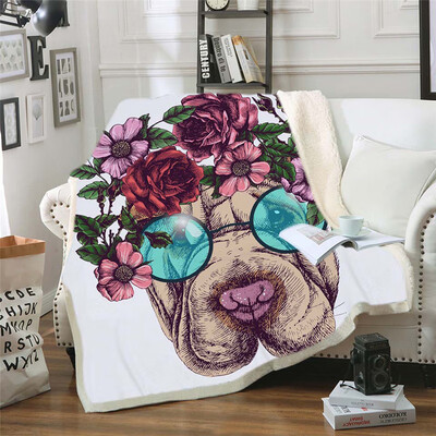 

Cotton Wool Square Blanket With Thickened Plush 3D Digital Printing Super Soft Flannel Fabric Daily Supplies