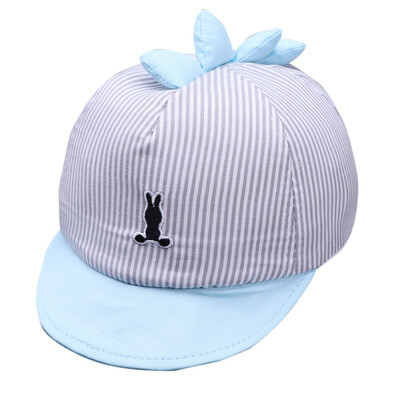 

Kids Hat Baby Girl Boy Cute Soft Baseball Cap Breathable Stripe Printed Visors Adjust Hats Summer