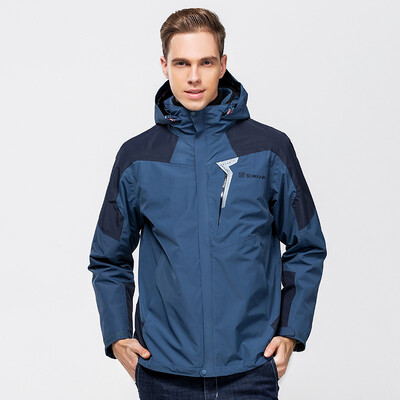 

Pathfinder TOREAD Jacket three-in-one outdoor men&women couple fleece two-piece waterproof warm jacket winter clothing KAWG91103 iron blue gray Tibetan blue male