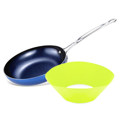 

24CM Nonstick Frying Pan Oil Splash Proof Cover for Kicthen The Pan with Oil Splash Proof Cover