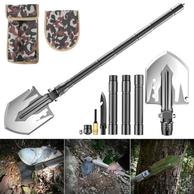 

76CM Outdoor Multi Purpose Shovel Garden Tools Folding Military Shovel Camping Defense Security Tools