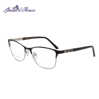 

Jardin damour JA glasses frame female myopia retro metal plate color matching pattern mirror full frame glasses frame male JA5171 black 52