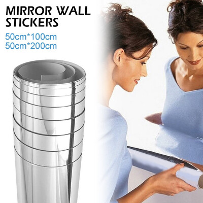 

Room Bathroom Mirror Wall Stickers Film Mirror Self Adhesive Stick Wall Decoration 50X100cm 50X200cm