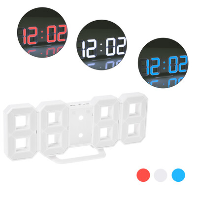 

8-Shape Large Digital LED Alarm Clock USB Operated BlueWhiteRed Light 12H24H Display Adjustable LED Luminance Snooze Function W