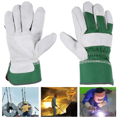 

2Pcs Mens Large Size Tough Leather Gardening Gloves Reinforced Rigger Gloves