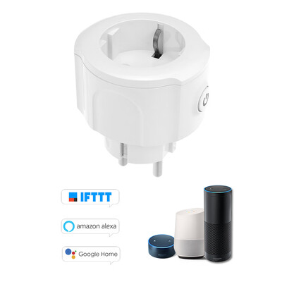 

Wifi Smart Socket Plug EU Type-E with Big OnOff Switch Button Smart Alexa Outlet Support APP Remote Control Timing Function Voice