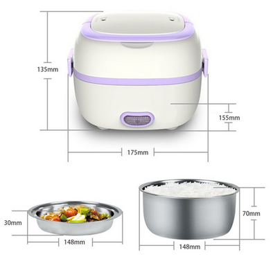 

2018 New Multifunctional Electric Lunch Box Mini Rice Cooker Portable Food Heating Steamer Heat Preservation Lunch Box EU Plug