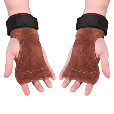 

Cowhide Hand Grips Gymnastics Gloves Grips Anti-Skid Gym Fitness Gloves Weight Lifting Grip Gym Trainining