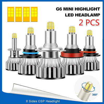

Willstar 2PCS LED Car Headlight COB Chip 6000K LED Bulbs Mini Size Super Bright Lamps Fog Light H1 H7 H8 H9 H11 9005 HB3 9006 HB4